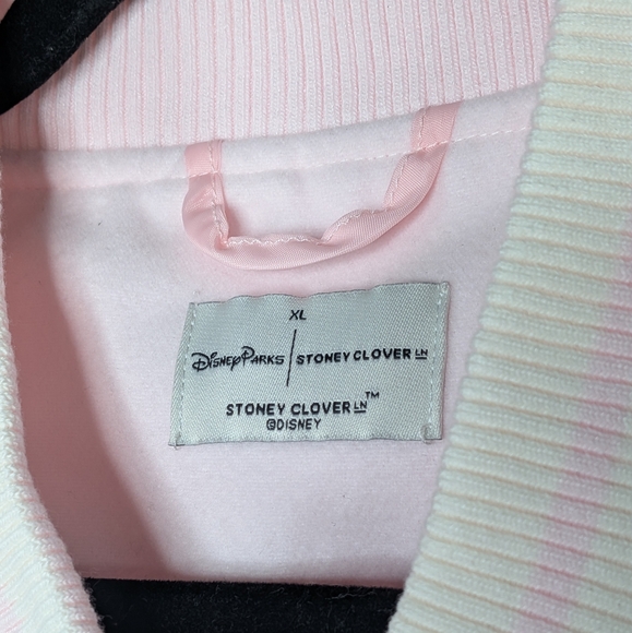 NWT Disney x Stoney Clover Lane Varsity Snap Button Jacket Baby Pink Cream XL - Picture 7 of 11